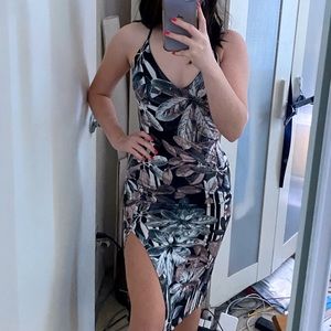 Plant Patterned Dress